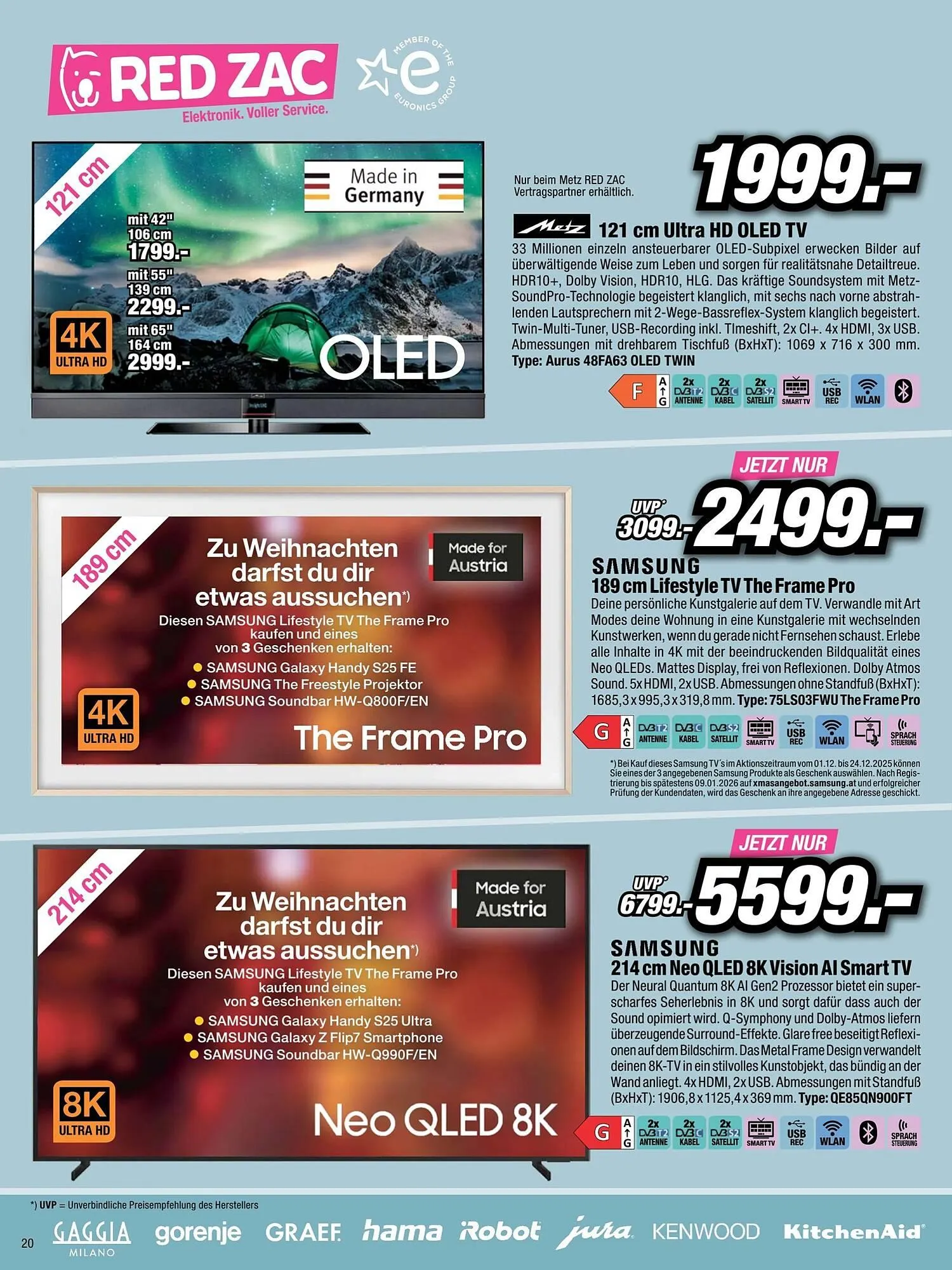 Red Zac Flugblatt von 7. Dezember bis 25. Dezember 2025 - Flugblätt seite 20