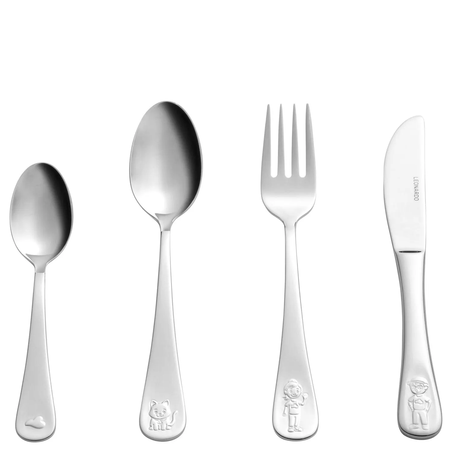 Kinderbesteck BAMBINI AVVENTURA 4-teilig silber