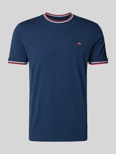 T-Shirt mit Rundhalsausschnitt in dunkelblau