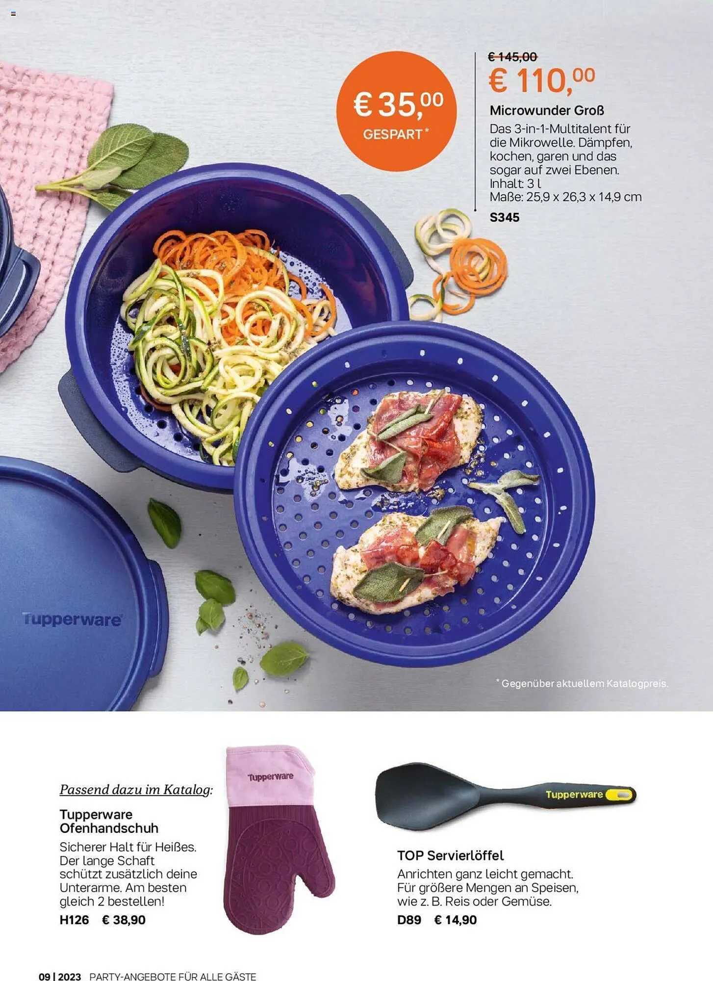 Tupperware Flugblatt von 4. September bis 1. Oktober 2023 - Flugblätt seite 3