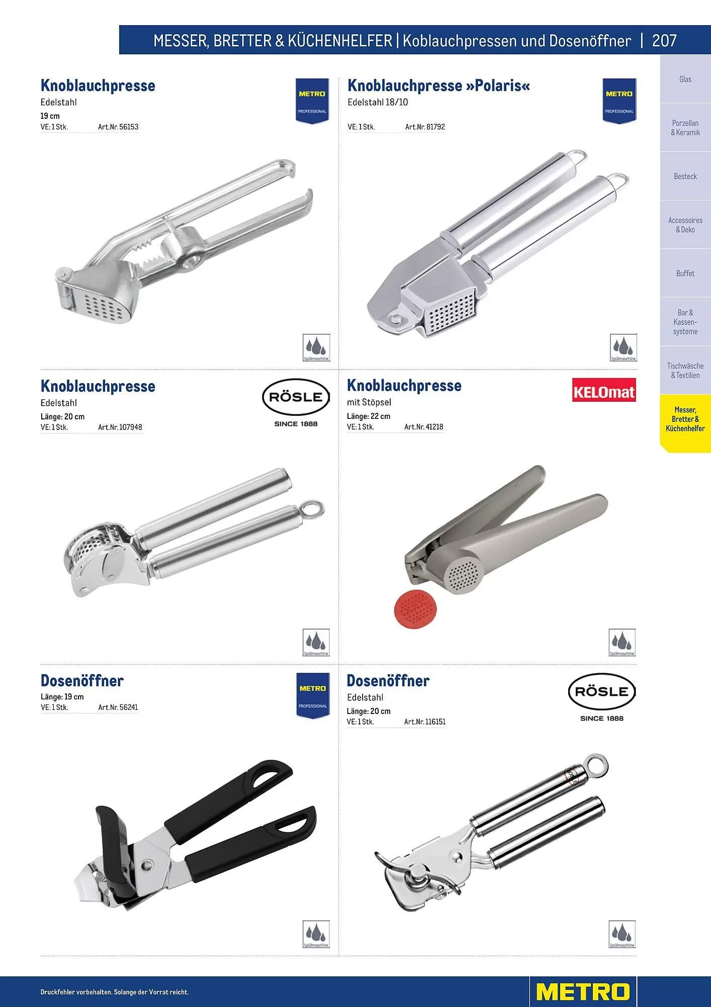 Metro Flugblatt von 25. März bis 31. Dezember 2026 - Flugblätt seite  207