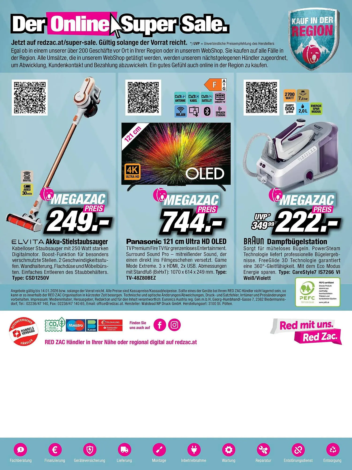 Red Zac Flugblatt von 26. Dezember bis 14. Jänner 2026 - Flugblätt seite  24
