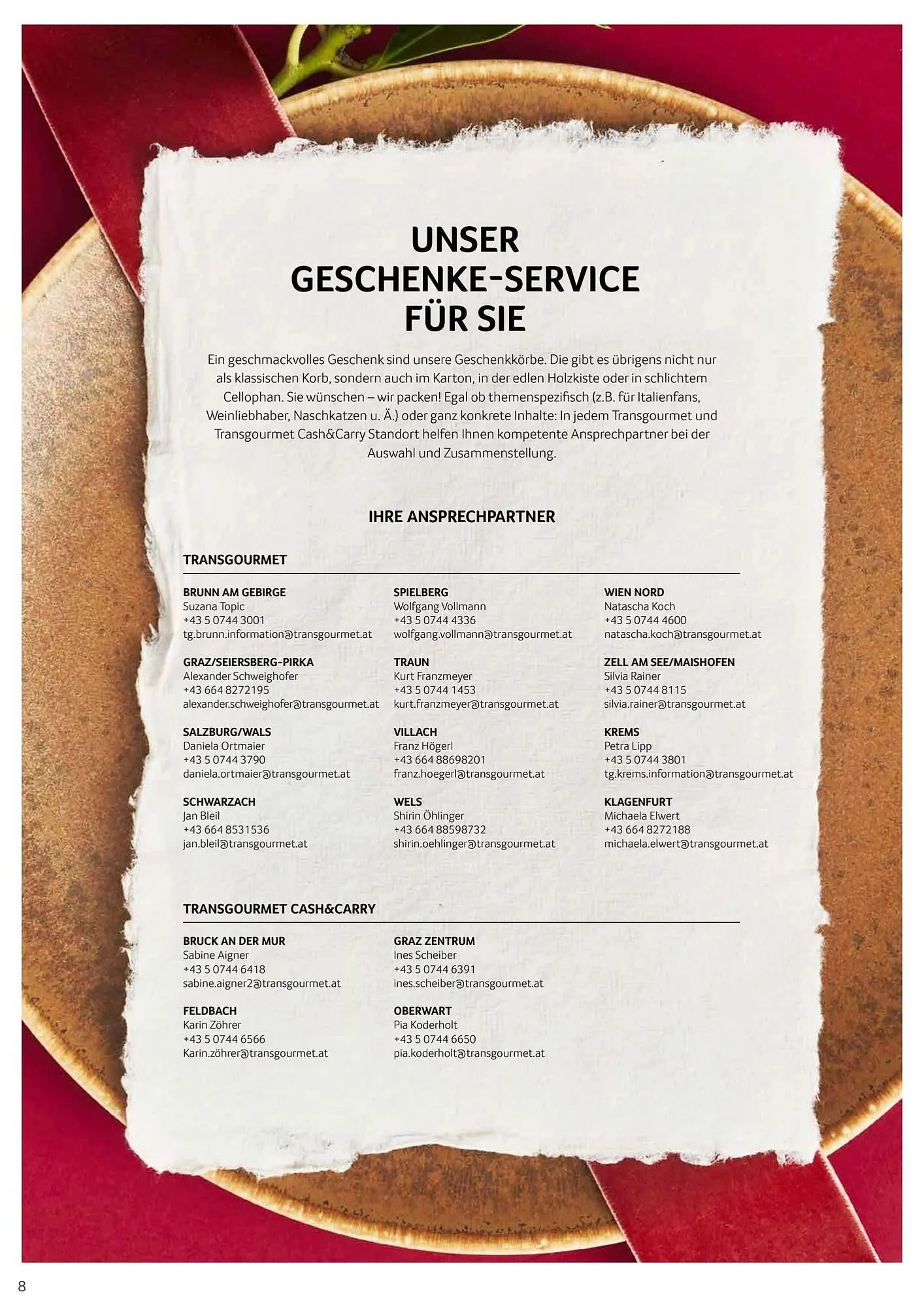 Transgourmet Flugblatt von 13. Oktober bis 25. Dezember 2024 - Flugblätt seite 8