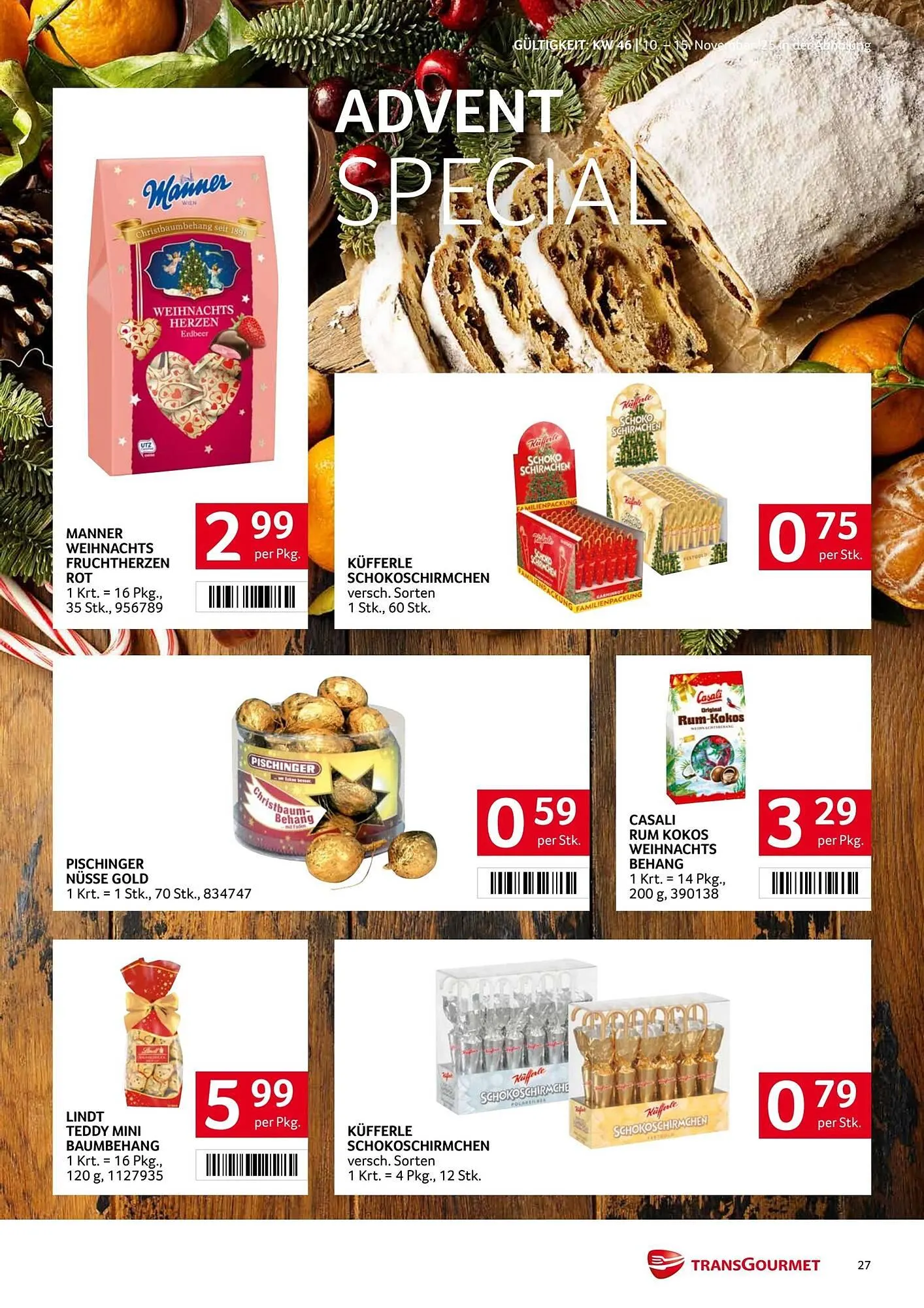 Transgourmet Flugblatt von 10. November bis 15. November 2025 - Flugblätt seite 26