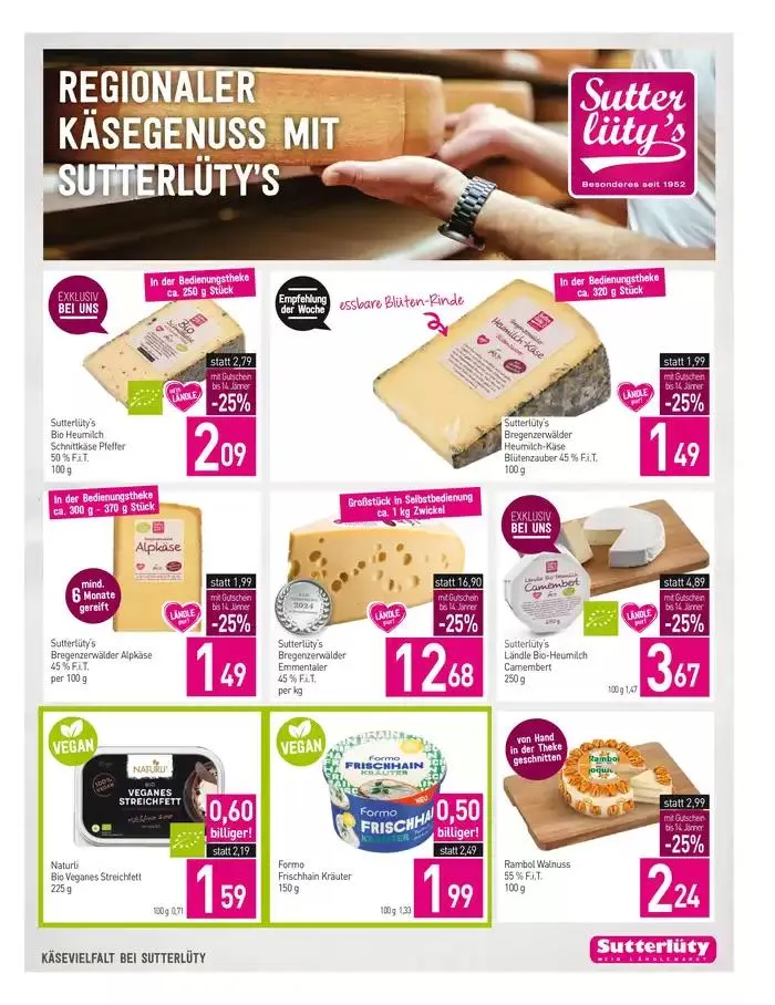 Sutterlüty flugblatt von 9. Jänner bis 14. Jänner 2025 - Flugblätt seite 11