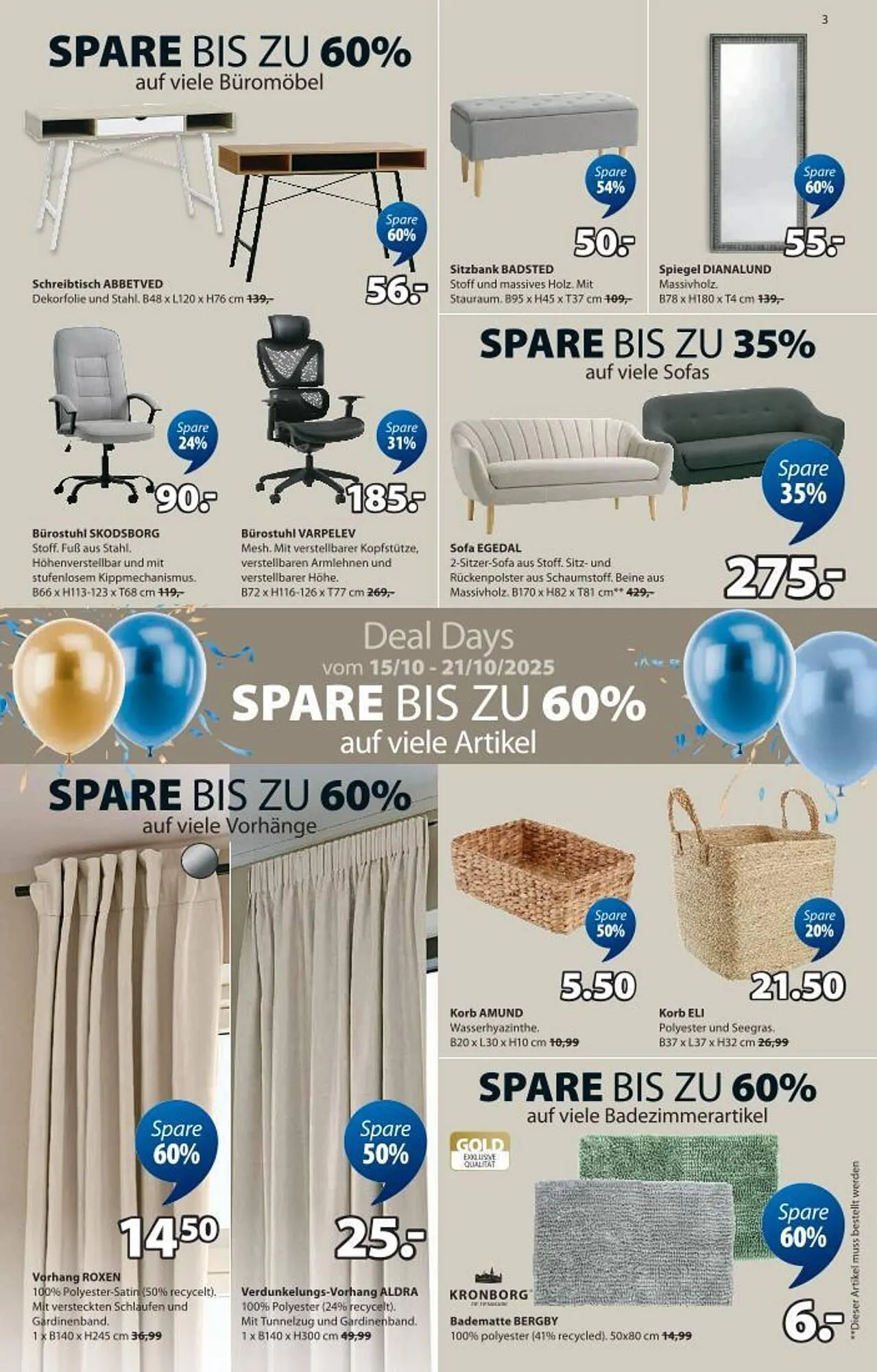 JYSK Flugblatt von 15. Oktober bis 26. Oktober 2025 - Flugblätt seite  3