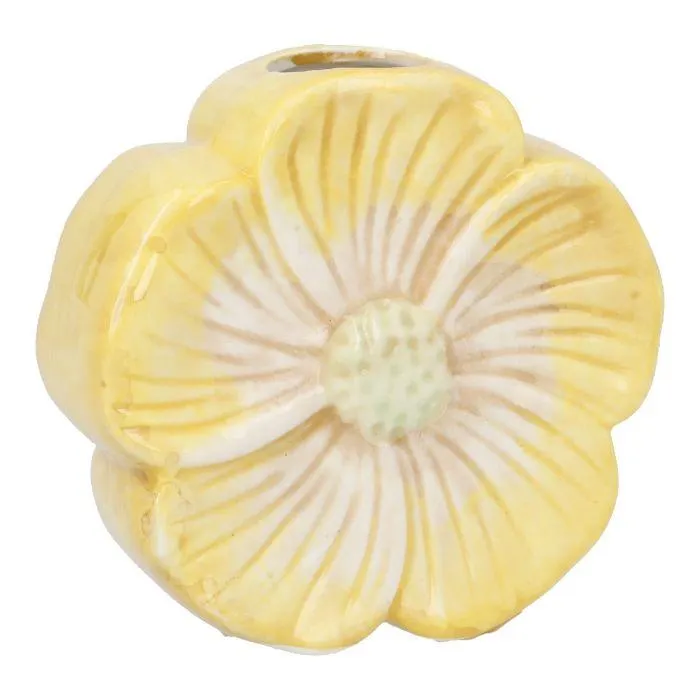 Vase Blume, gelb, 11 cm