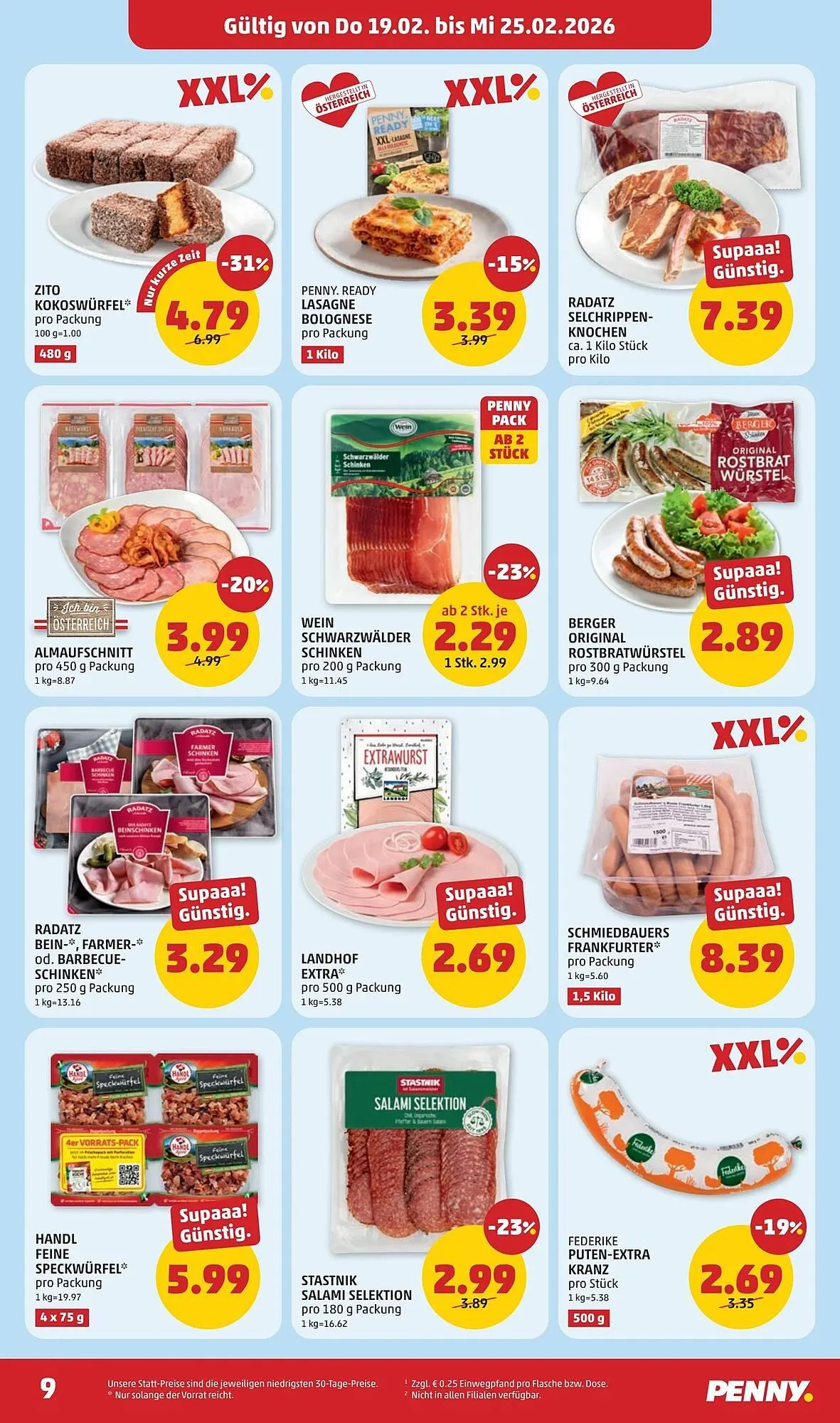 PENNY Flugblatt von 19. Februar bis 26. Februar 2026 - Flugblätt seite 9