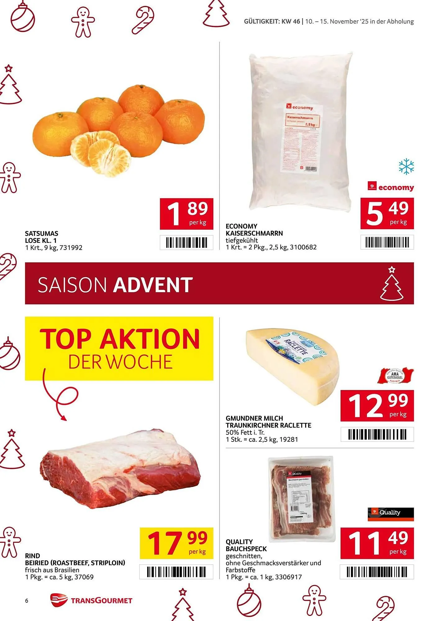 Transgourmet Flugblatt von 10. November bis 15. November 2025 - Flugblätt seite  6