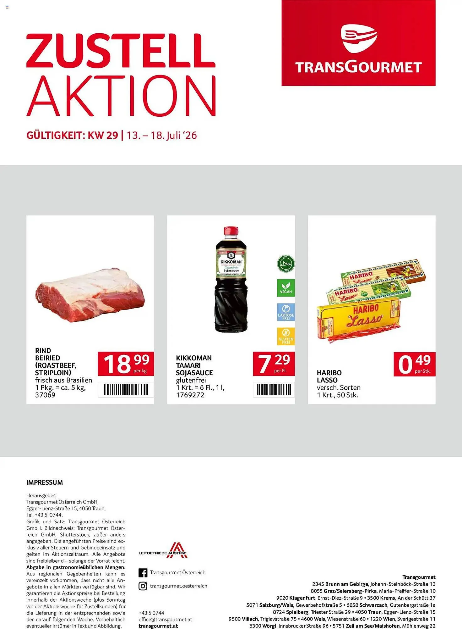 Transgourmet Flugblatt von 13. Juli bis 18. Juli 2026 - Flugblätt seite  28