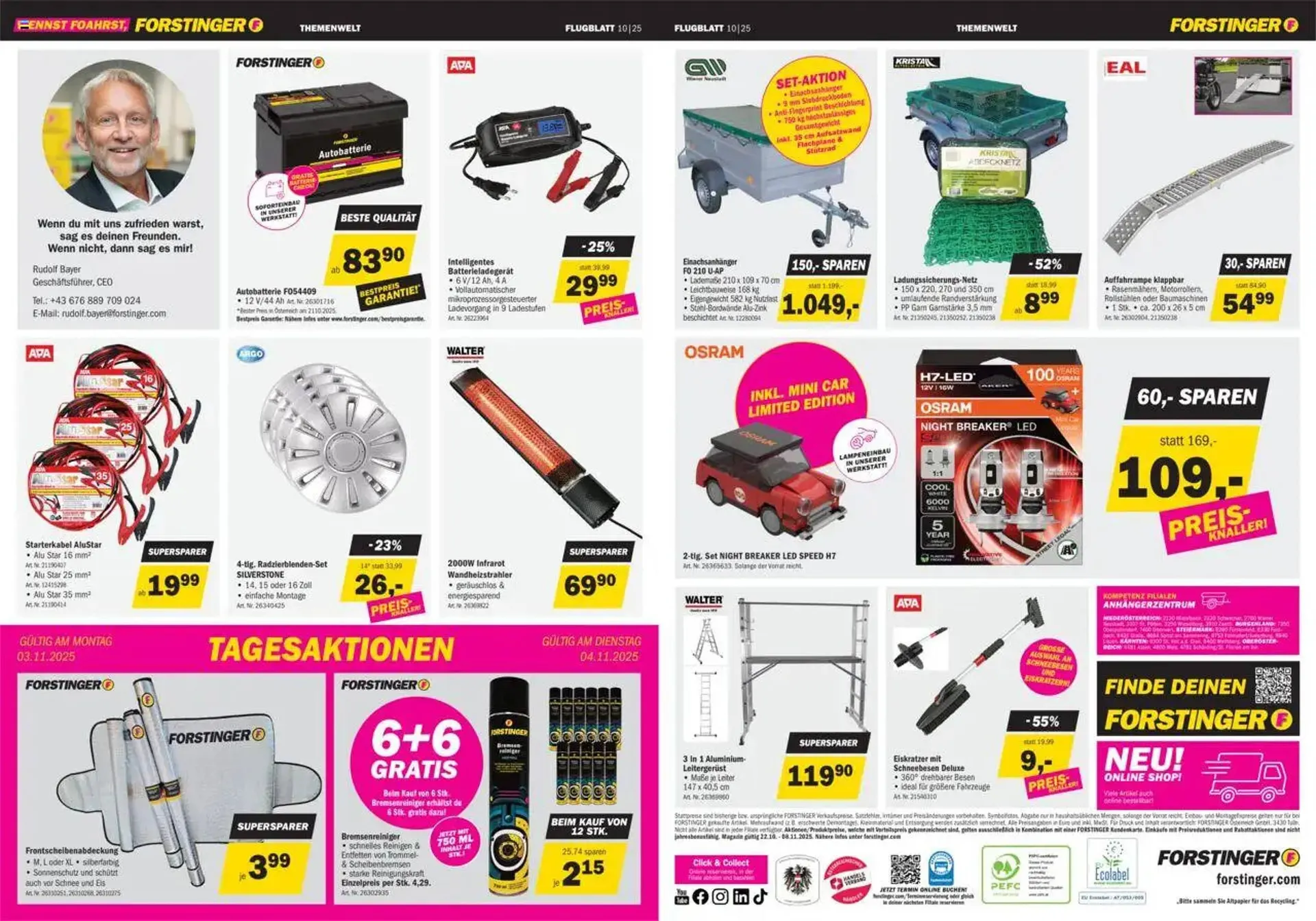 Forstinger Flugblatt von 22. Oktober bis 8. November 2025 - Flugblätt seite  4