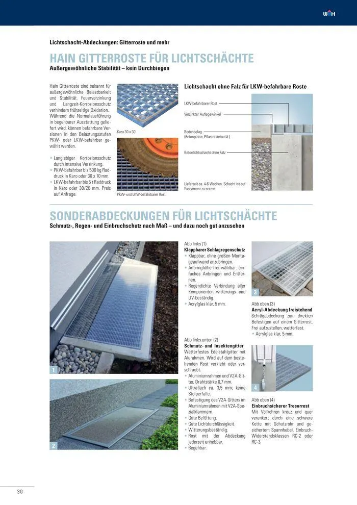 Betonlistschächte Preisliste 2024 von 5. Juni bis 31. Dezember 2024 - Flugblätt seite 30