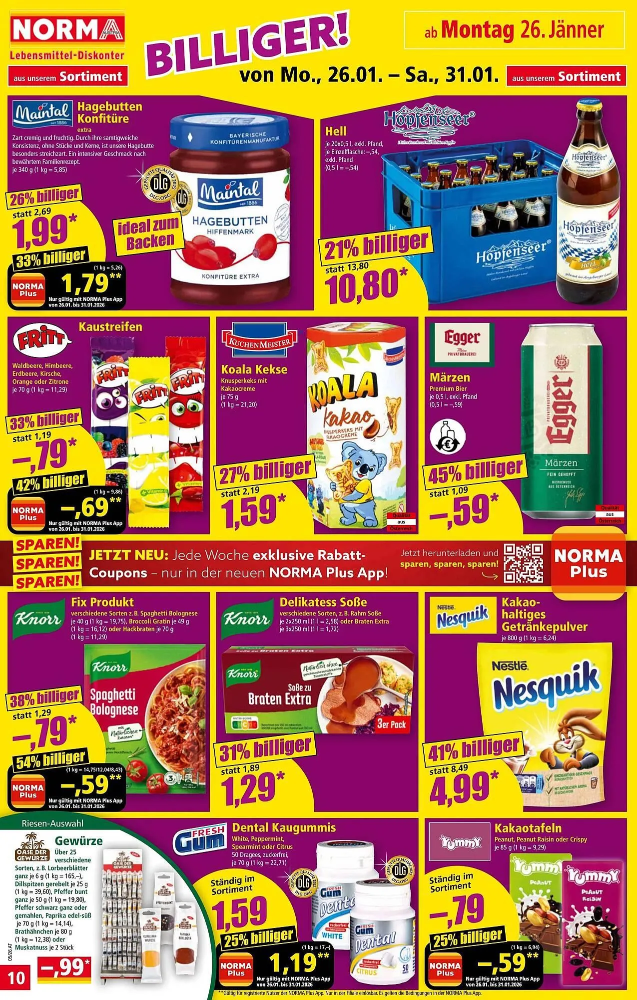 Norma Prospekt von 26. Jänner bis 1. Februar 2026 - Flugblätt seite  10