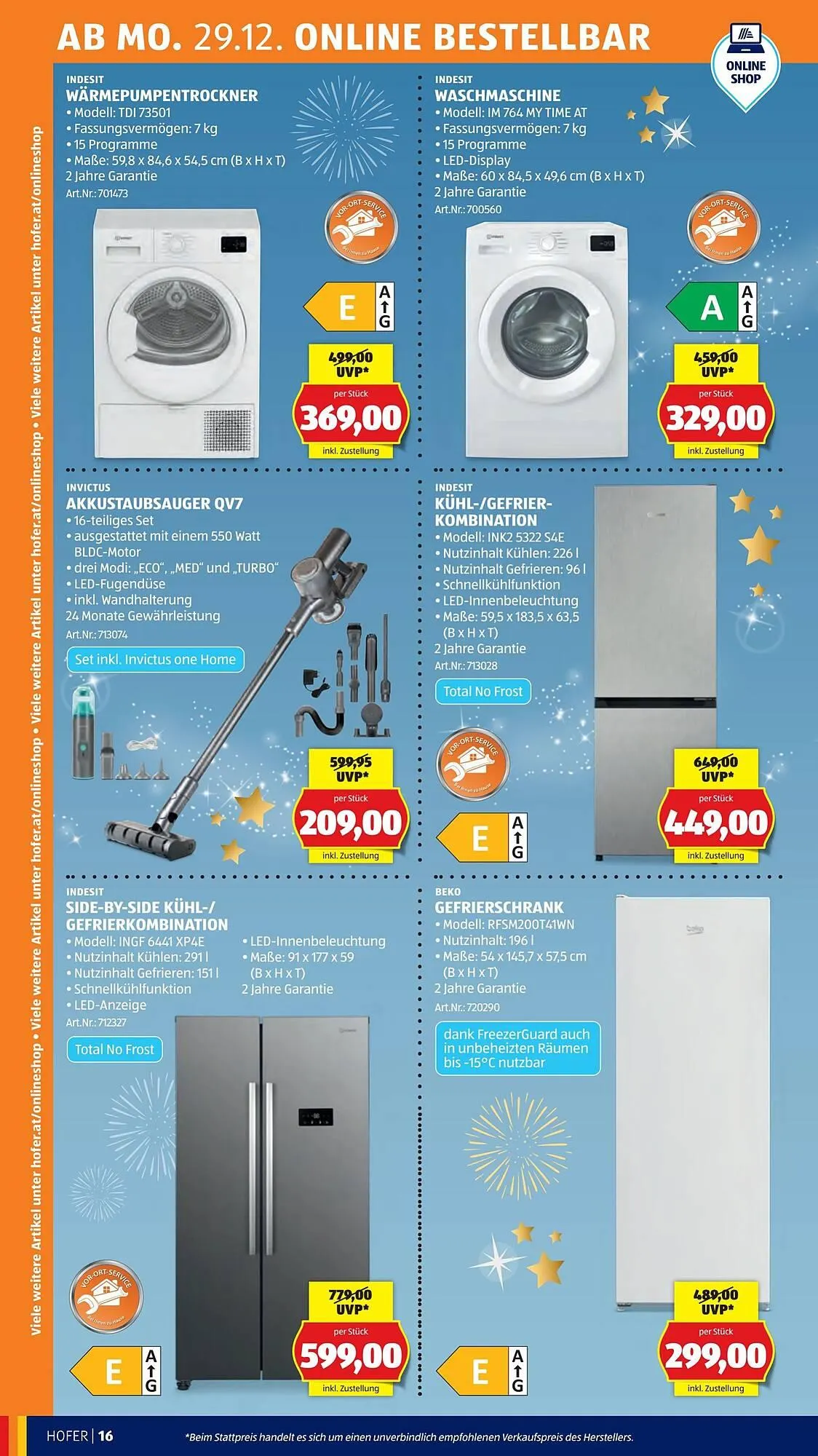 Hofer Flugblatt von 22. Dezember bis 31. Dezember 2025 - Flugblätt seite  20