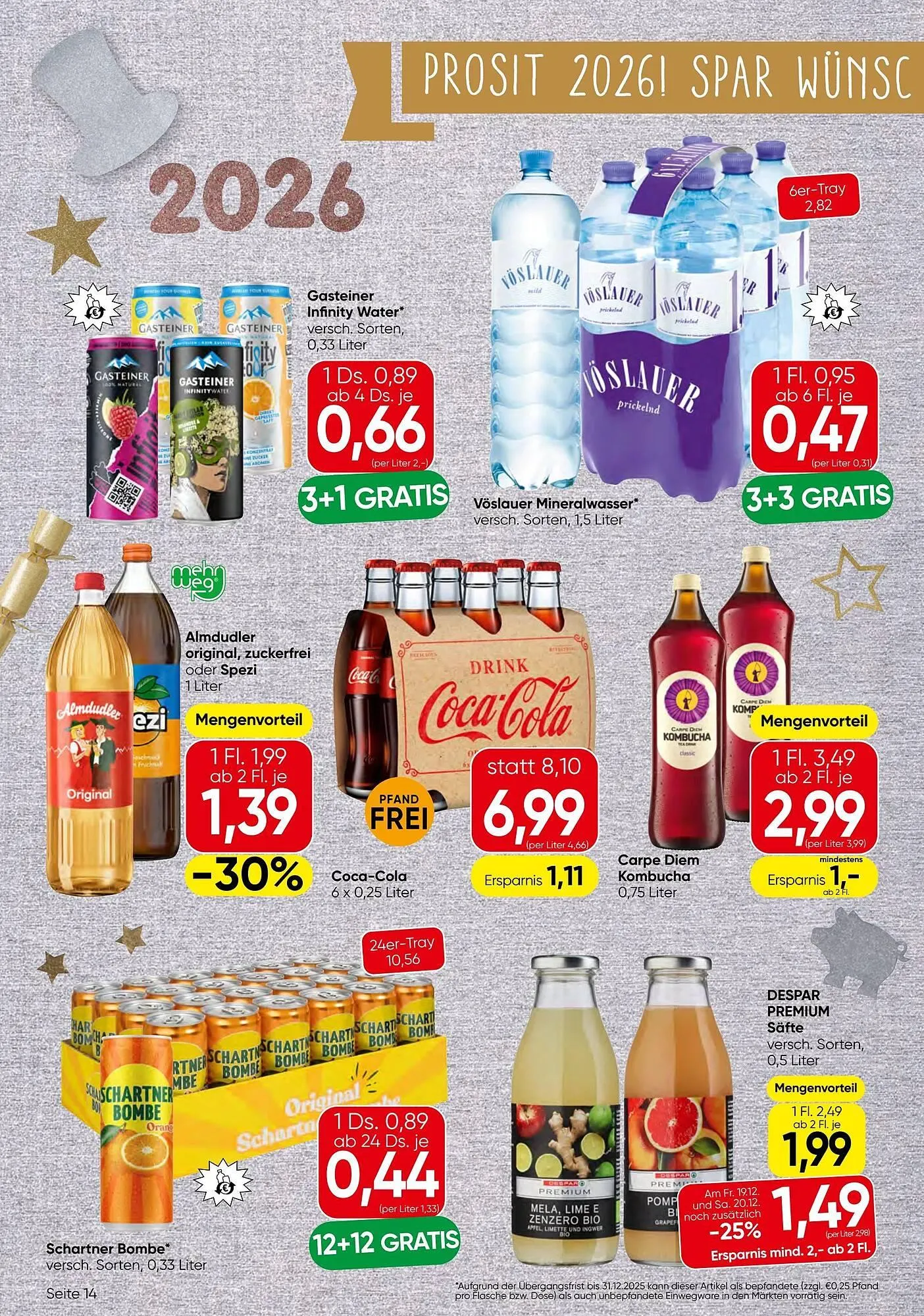 Eurospar Flugblatt von 18. Dezember bis 31. Dezember 2025 - Flugblätt seite  14