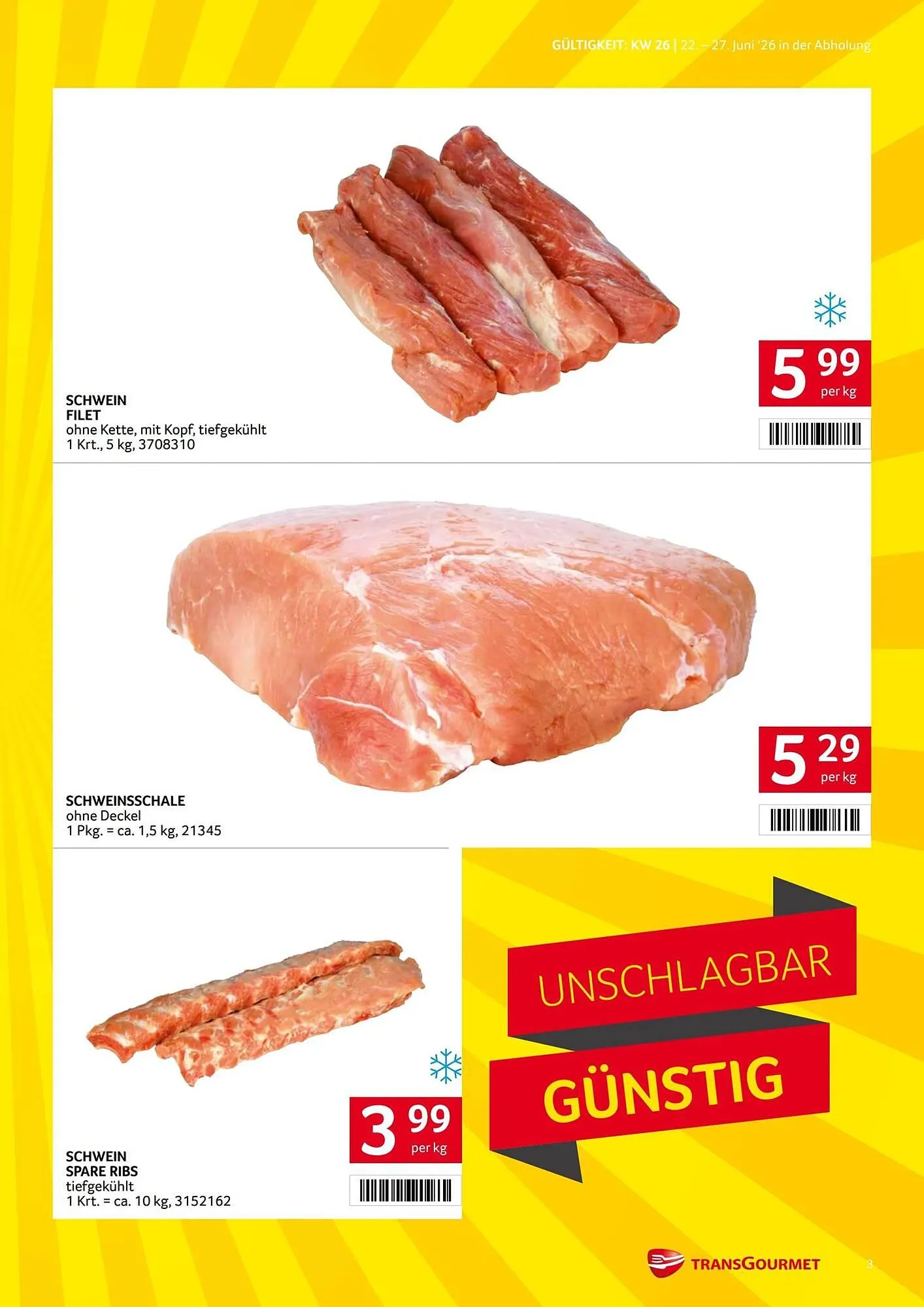 Transgourmet Flugblatt von 22. Juni bis 27. Juni 2026 - Flugblätt seite  3
