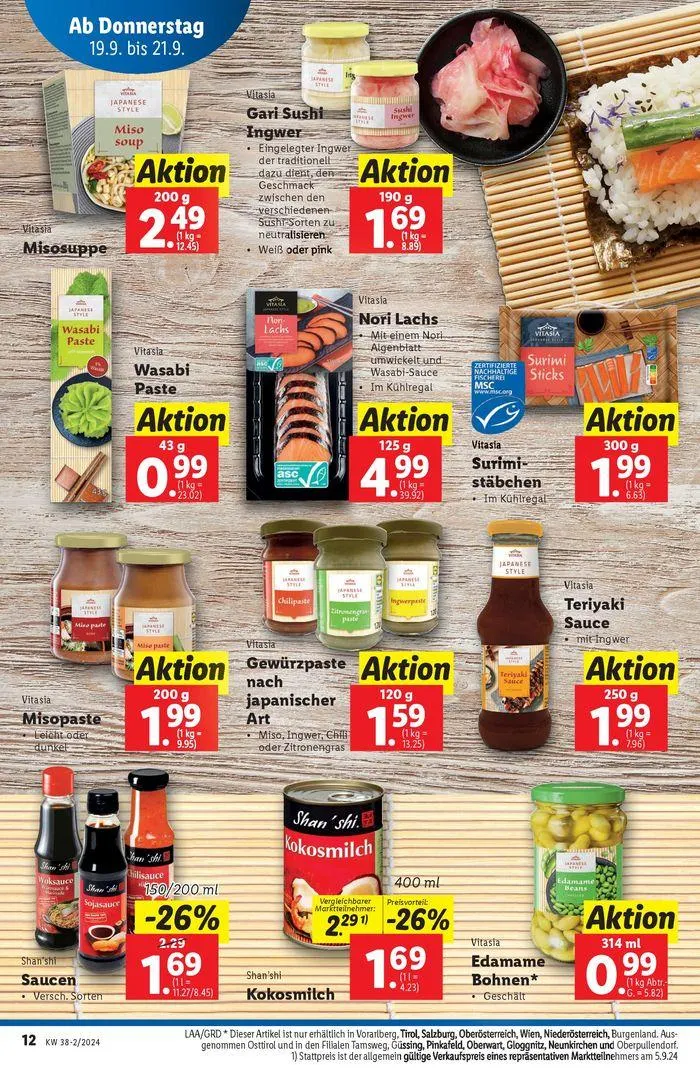 Aktuelle Flugblätter Ab Donnerstag, 19.9. von 19. September bis 25. September 2024 - Flugblätt seite 12