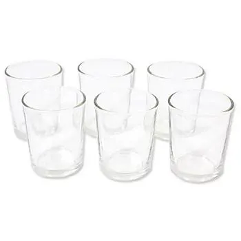 Teelichtgläser, rund, 6,5 cm, 5,5 cm Ø, 6 Stück