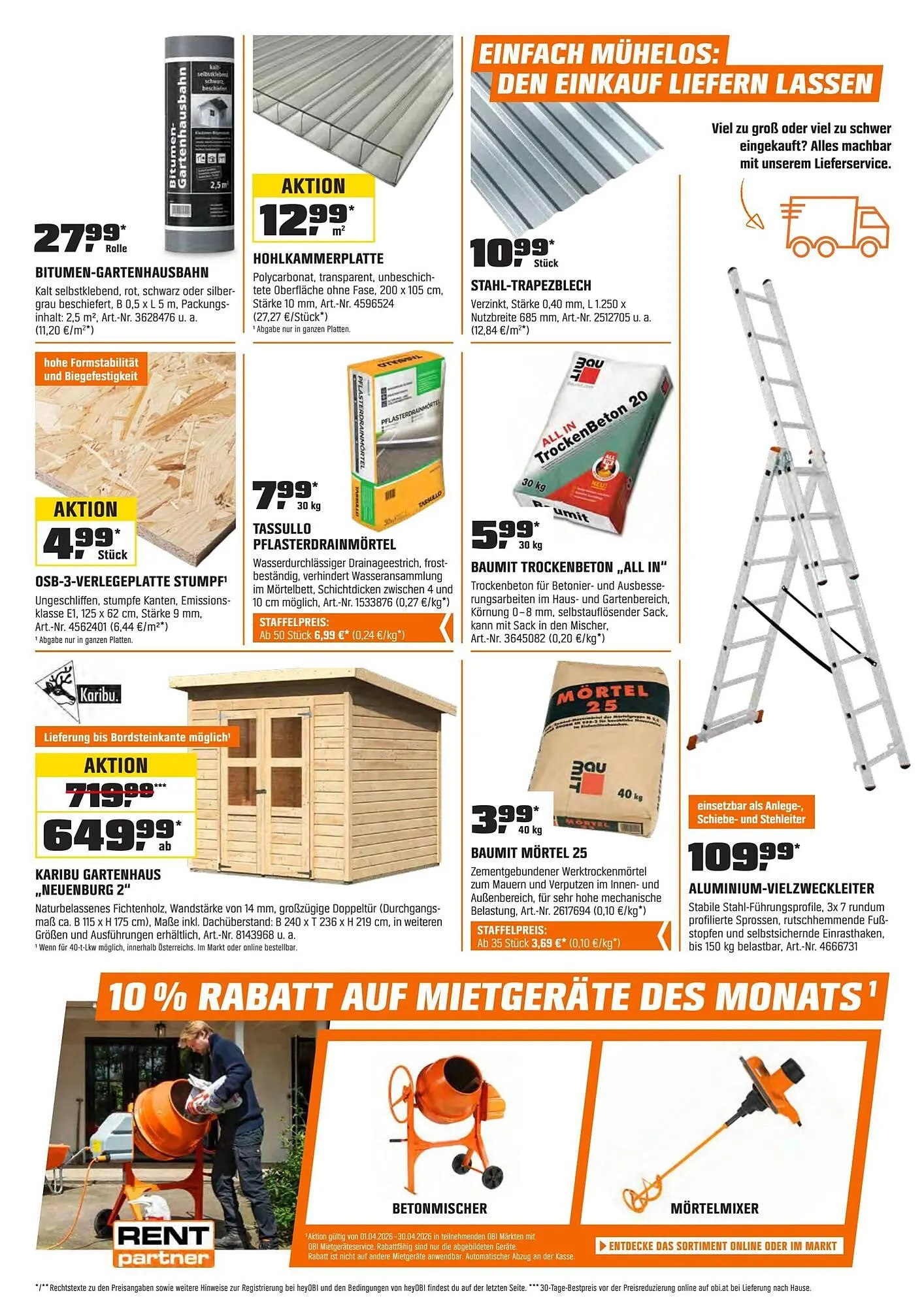 OBI Flugblatt von 1. April bis 30. April 2026 - Flugblätt seite  19