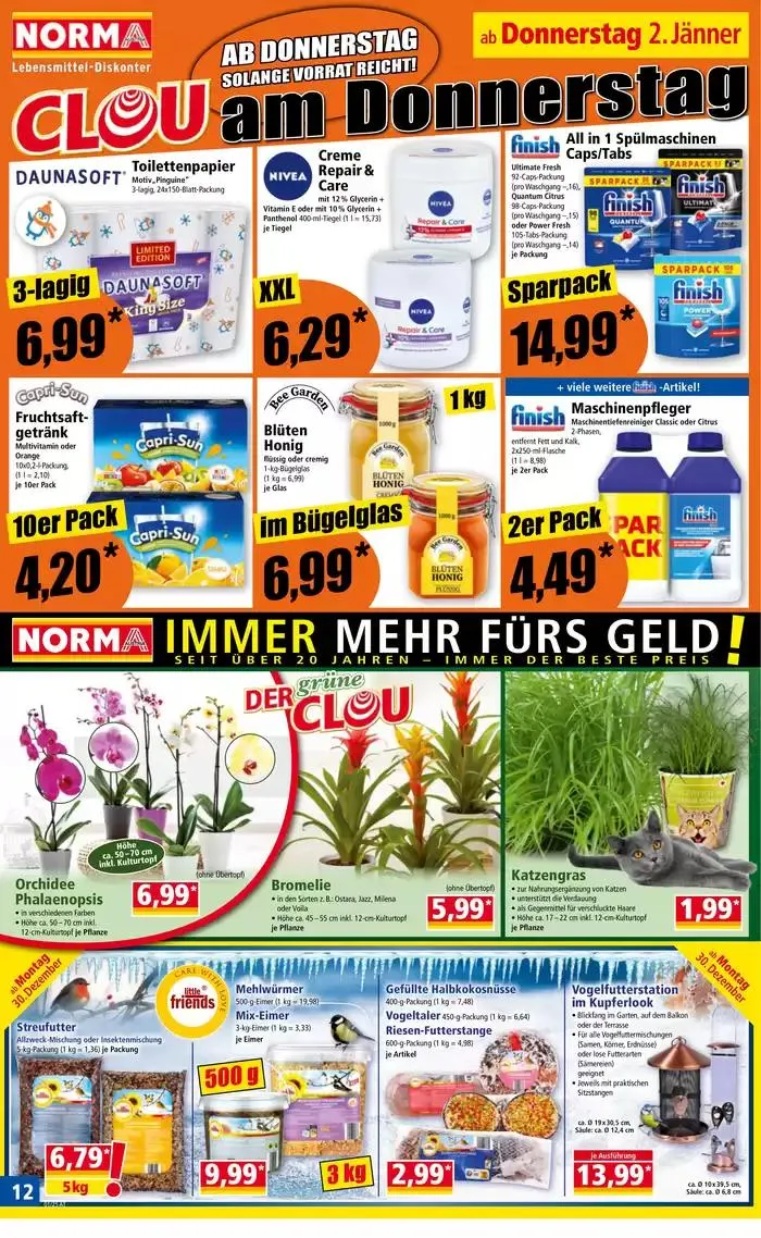 Aktuelle Deals und Angebote von 30. Dezember bis 3. Jänner 2025 - Flugblätt seite  12