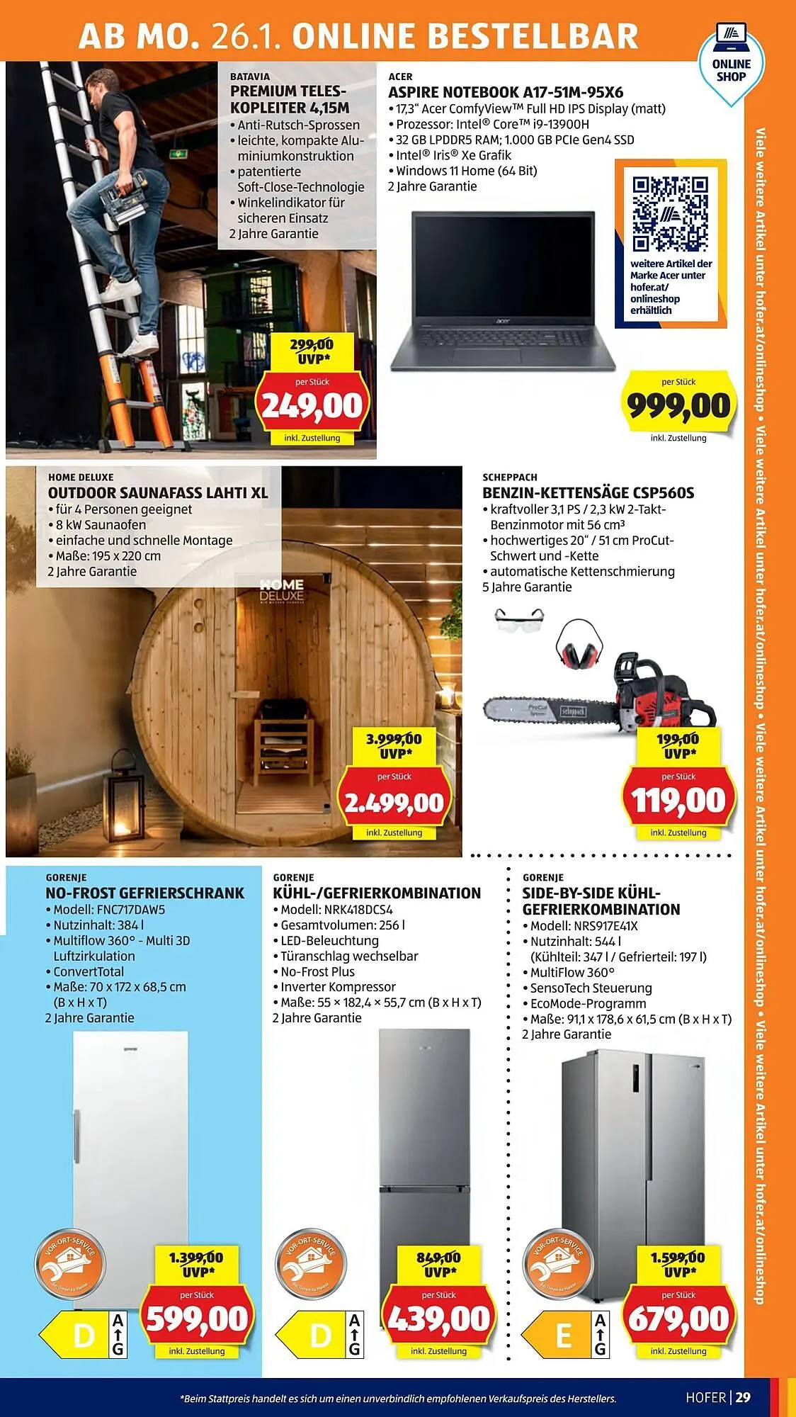 Hofer Flugblatt von 23. Jänner bis 30. Jänner 2026 - Flugblätt seite 33