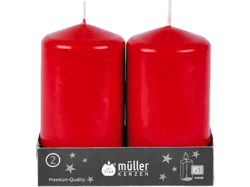 Stumpenkerzen - D6,5xH12 cm