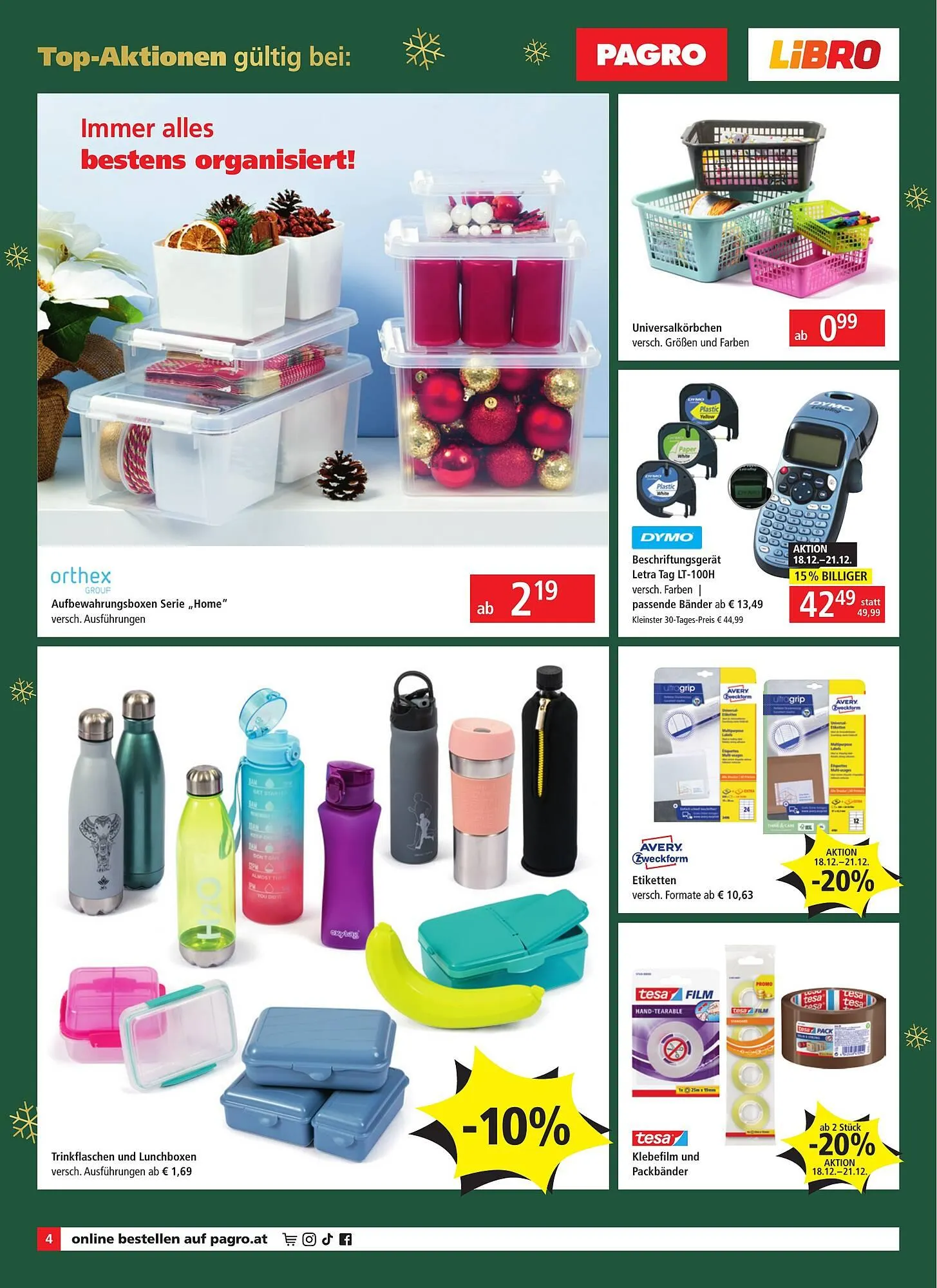 Pagro Diskont Flugblatt von 18. Dezember bis 1. Jänner 2026 - Flugblätt seite  4