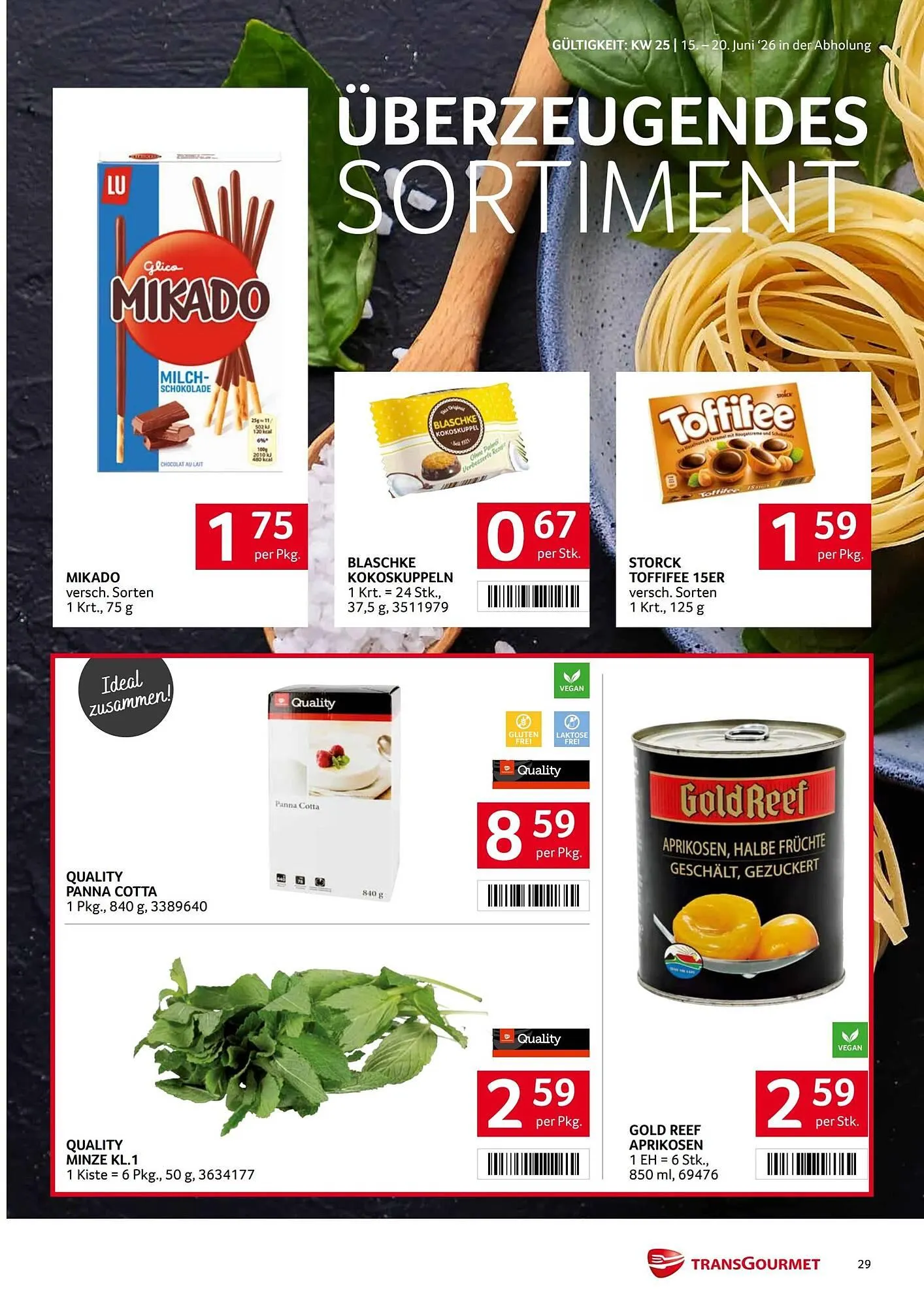 Transgourmet Flugblatt von 15. Juni bis 20. Juni 2026 - Flugblätt seite 29