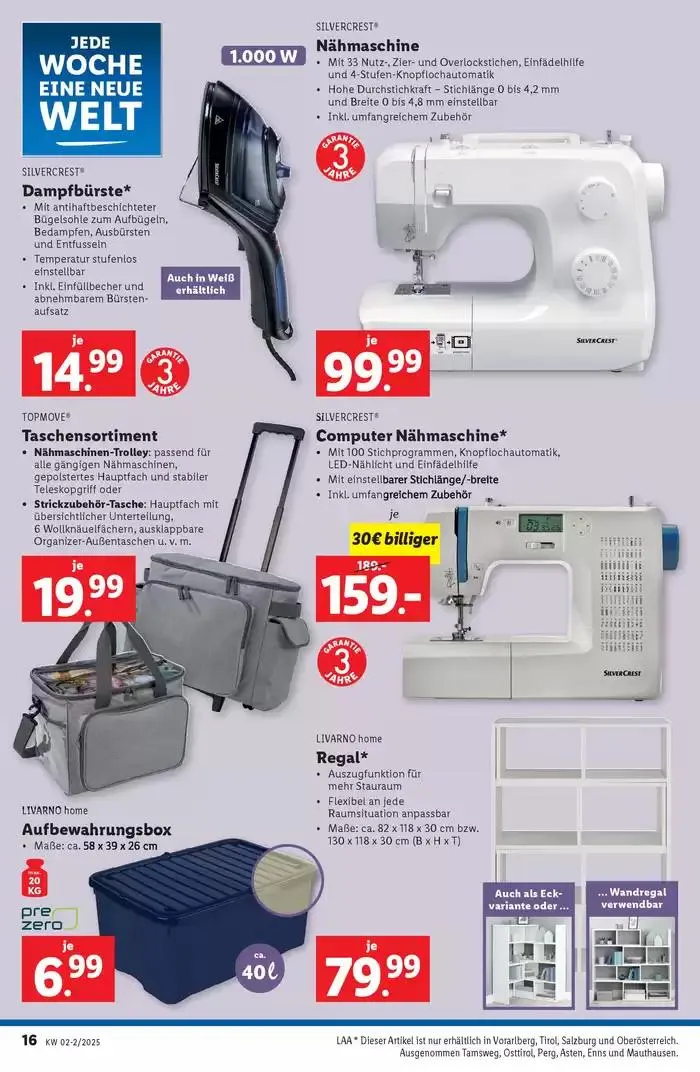 Aktuelle Schnäppchen und Angebote von 9. Jänner bis 15. Jänner 2025 - Flugblätt seite  16