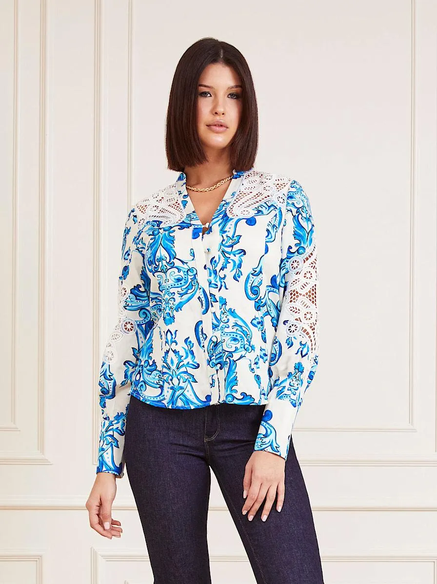 Marciano bluse leinenmix