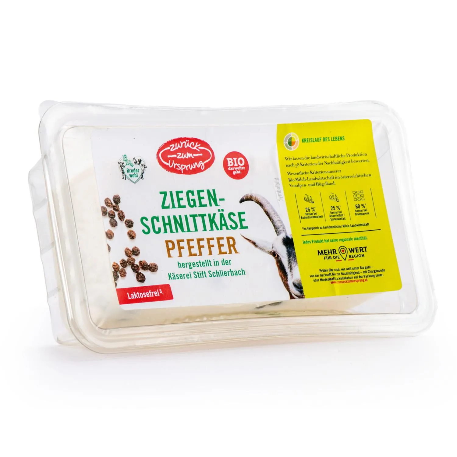 ZURÜCK ZUM URSPRUNG Schnittkäse, Ziegenkäse Pfeffer