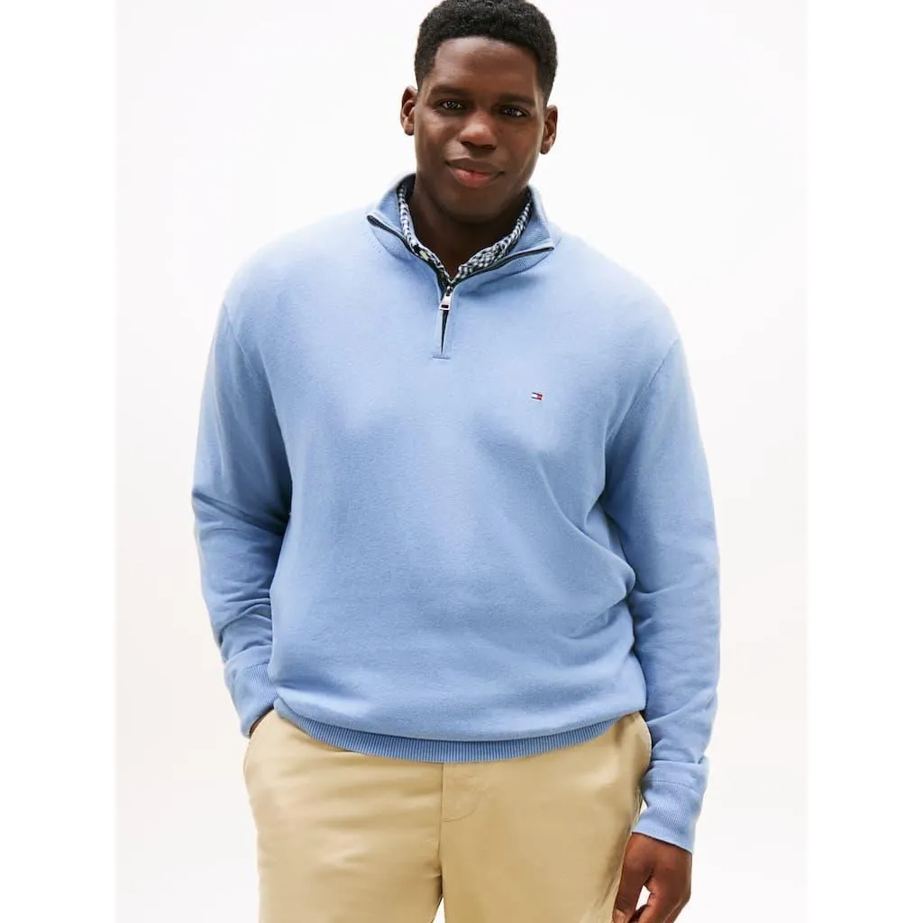 Tommy Hilfiger Big & Tall Troyer »BT-PIMA ORG CTN CASHMERE ZMOCK-B« Große Größen