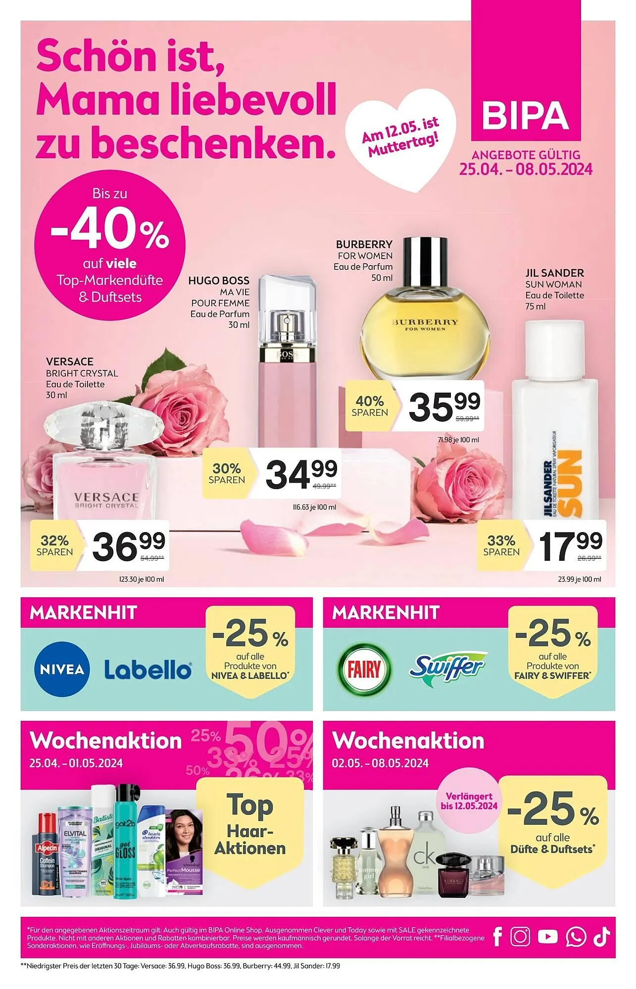 Bipa Flugblatt von 25. April bis 8. Mai 2024 - Flugblätt seite  1