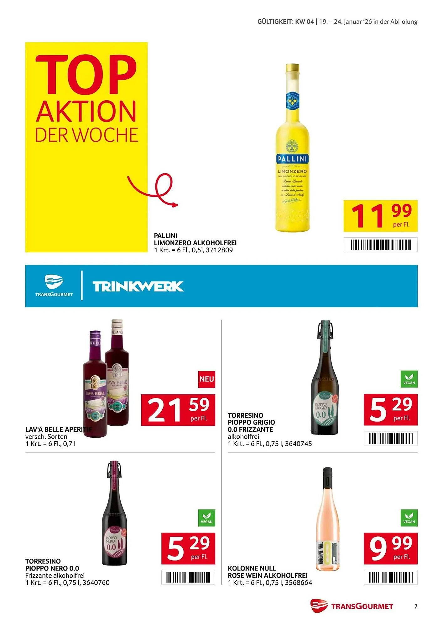 Transgourmet Flugblatt von 19. Jänner bis 25. Jänner 2026 - Flugblätt seite  7