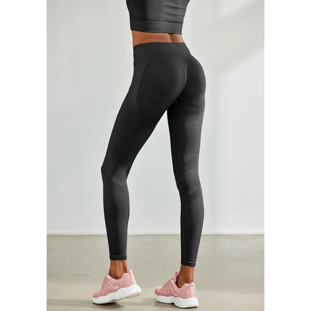 LASCANA Seamless Leggings »Po Push Up« mit Rippstruktur und Shapingeffekt, Sporthose, Sportleggings