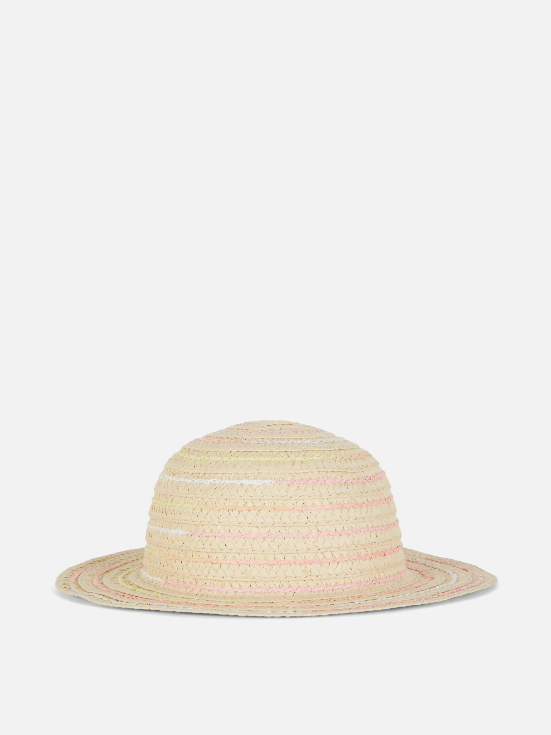 Strohhut mit bunten Streifen