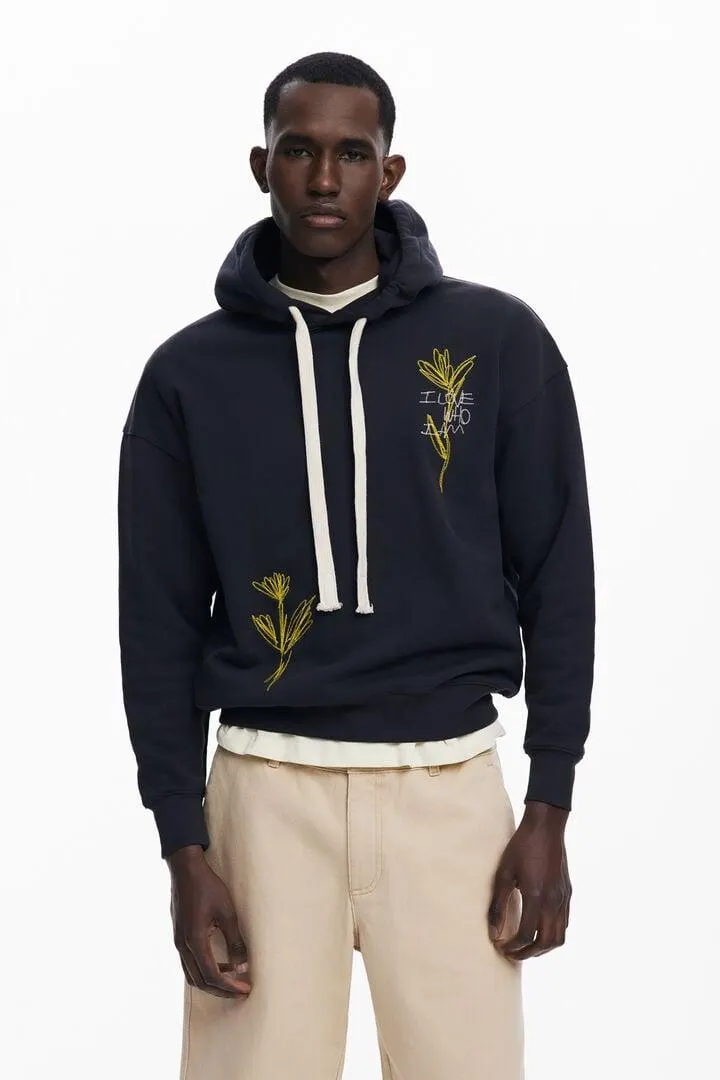 Kapuzensweatshirt mit Stickereien