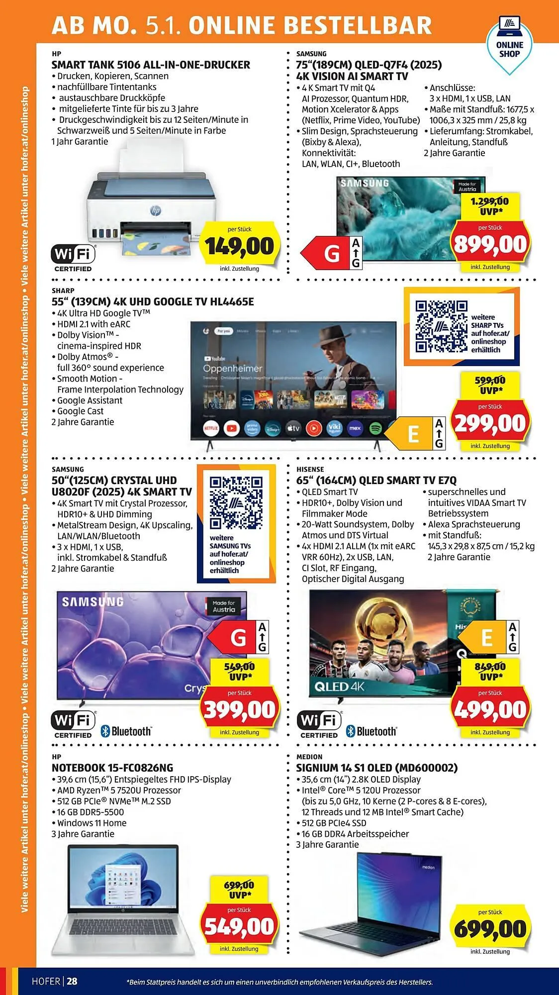 Hofer Flugblatt von 2. Jänner bis 9. Jänner 2026 - Flugblätt seite 32