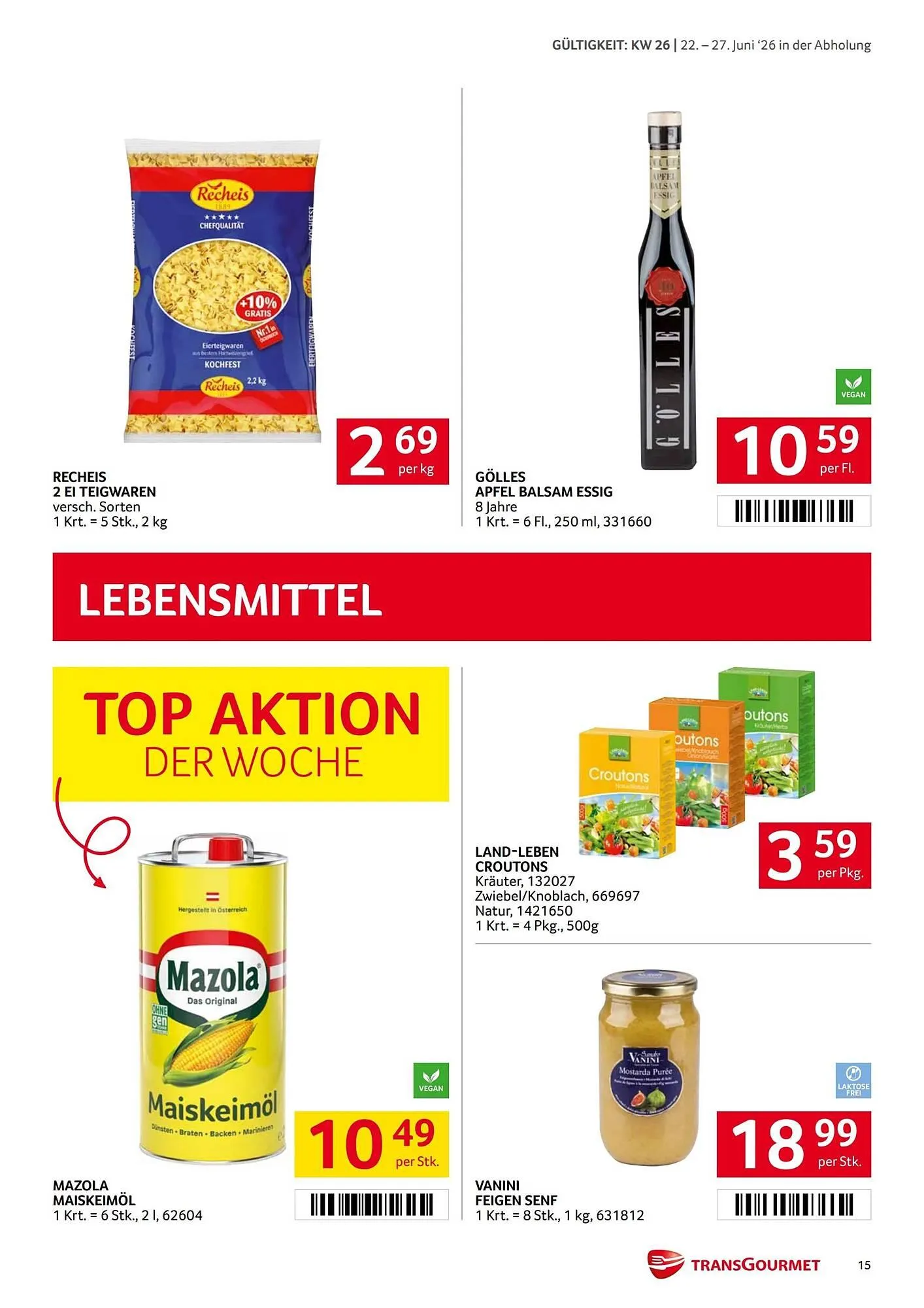 Transgourmet Flugblatt von 22. Juni bis 27. Juni 2026 - Flugblätt seite  14