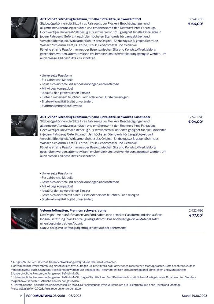 FORD MUSTANG von 2. November bis 2. November 2024 - Flugblätt seite 14