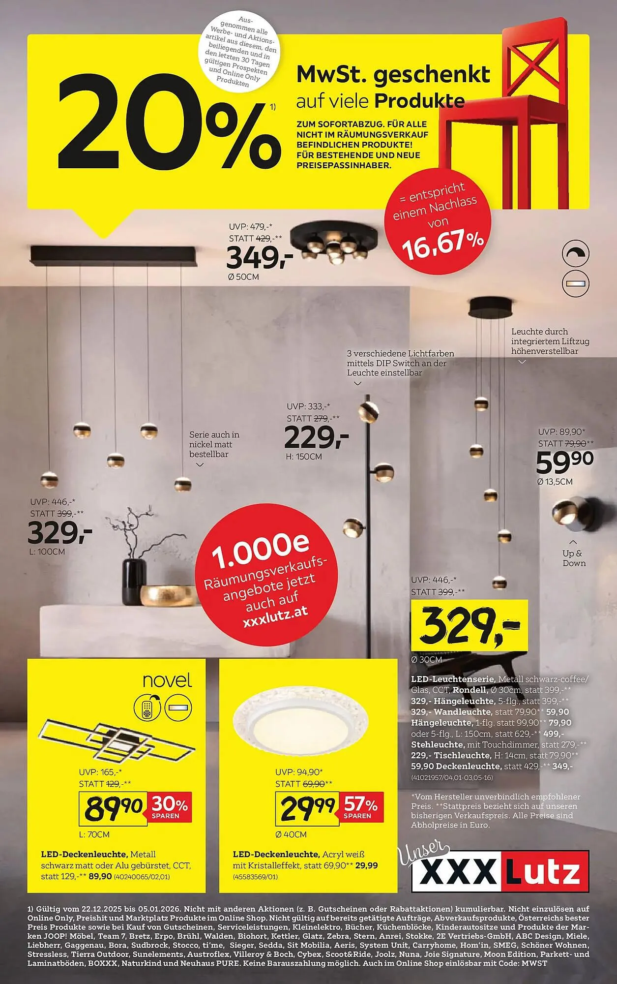 XXXLutz Prospekt von 22. Dezember bis 13. Jänner 2026 - Flugblätt seite  1