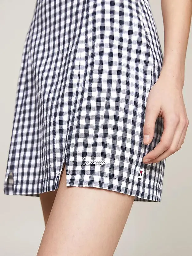 Ärmelloses Minikleid mit Vichy-Karo