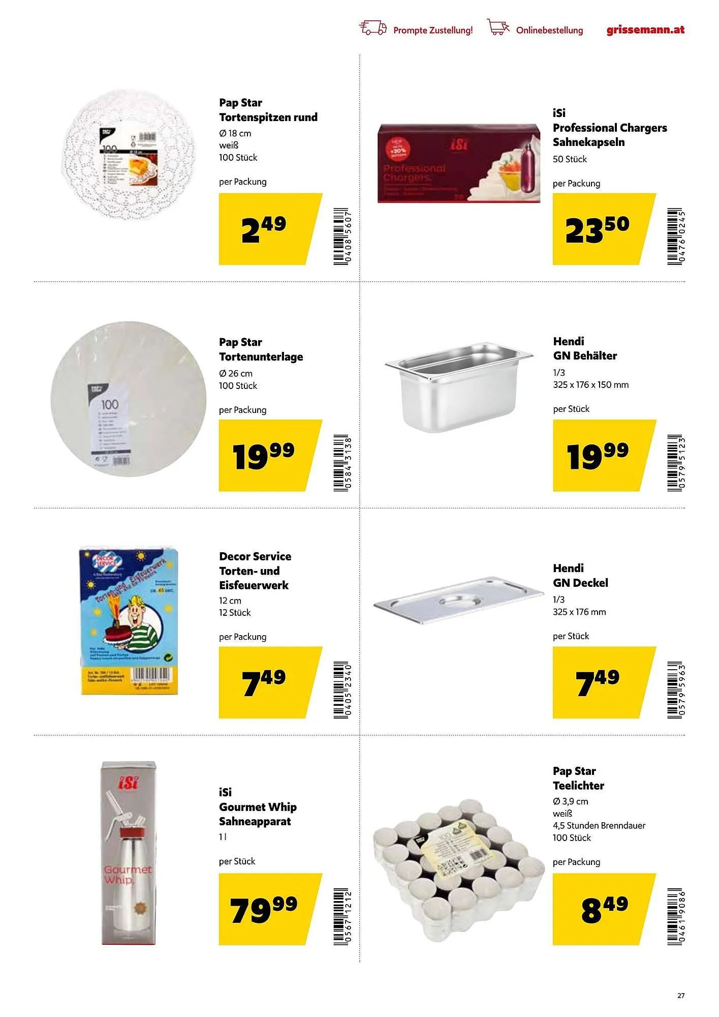 Eurogast Grissemann Flugblatt von 27. Jänner bis 8. Februar 2025 - Flugblätt seite  27