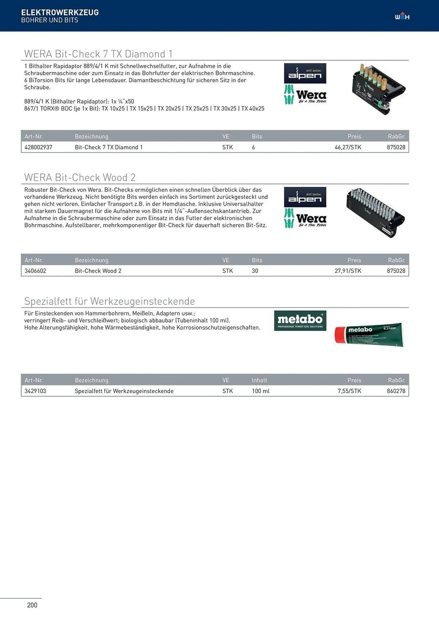 Würth Flugblatt von 22. Februar bis 31. Dezember 2024 - Flugblätt seite  200