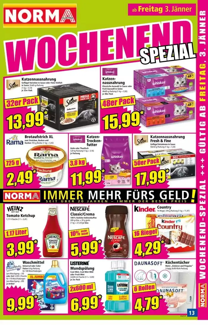 Aktuelle Deals und Angebote von 30. Dezember bis 3. Jänner 2025 - Flugblätt seite 13