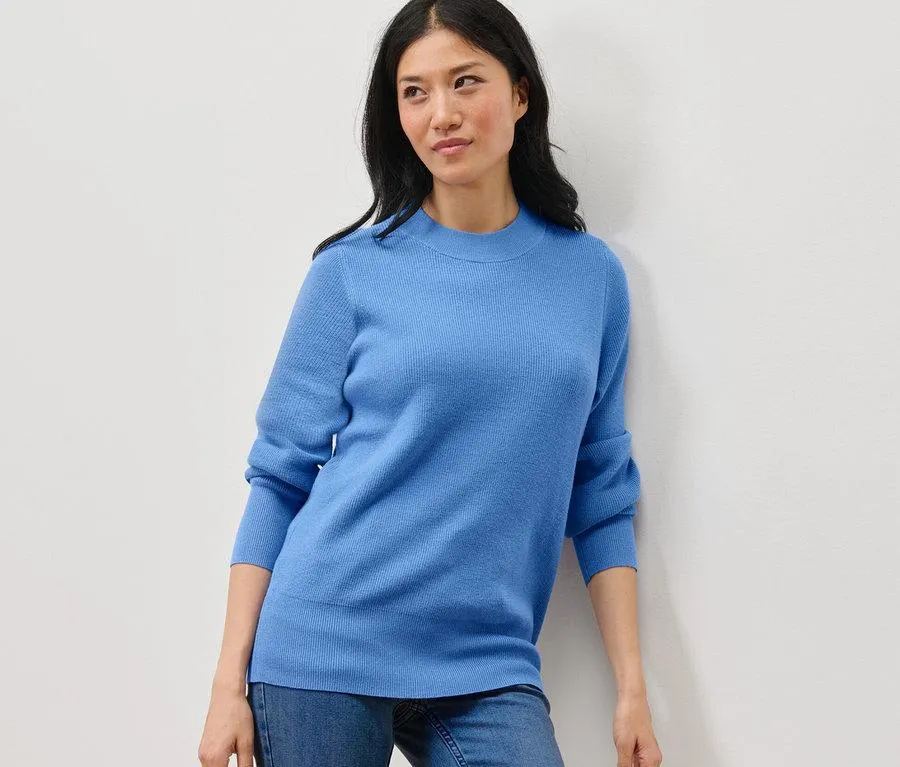 Feinstrickpullover, blau