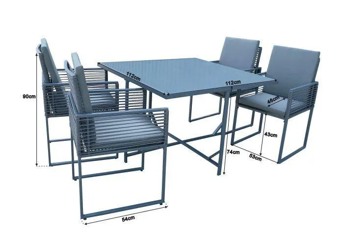 5-Tlg. Rhodos Metall/Kunststoff/Textil/Glas