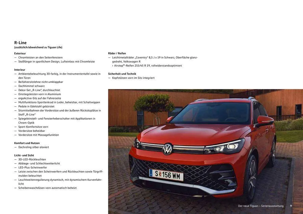 Volkswagen The new Tiguan von 16. Februar bis 16. Februar 2025 - Flugblätt seite 9