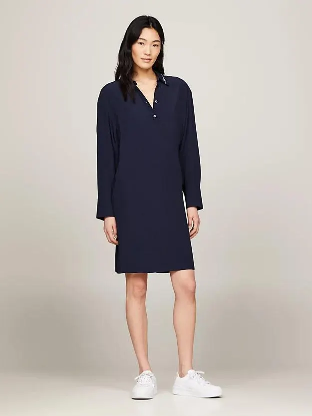 Knielanges Polokleid mit TH-Monogramm