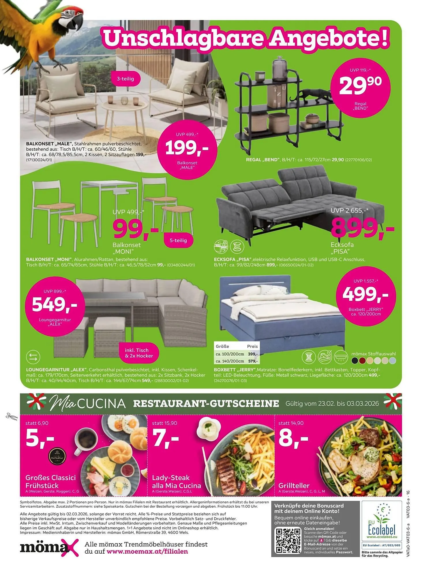 Mömax Flugblatt von 24. Februar bis 2. März 2026 - Flugblätt seite  16